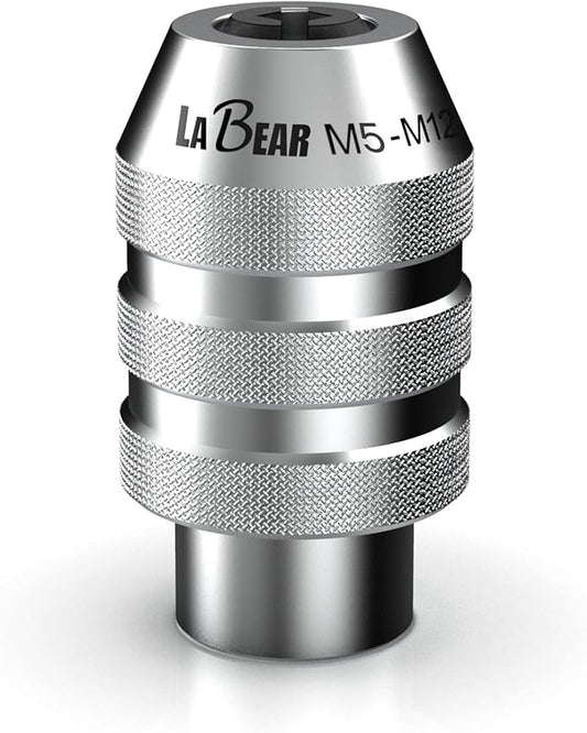 LABEAR 3/8"DR x M5?밠12 Interchangeable Adjustable Tap Chuck Adaptor ??Heavy-Duty Tap Socket for Hand Tapping