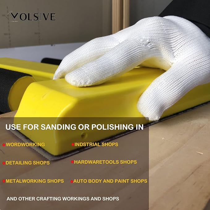 Hand Sanding Block Set of 7, Rectangle Sanding Blocks Auto Body with 20Pcs Hook and Loop Sandpaper,Flexible for Automotive Paint and Woodworking Sand Furniture Home Arts and DIY Crafts