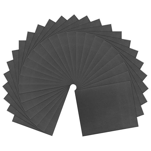 HARFINGTON 25pcs Sandpaper 280 Grit 9 x 11 Inch C-Weight Backing Silicon Carbide Abrasive Wet Dry Sanding Sheets for Wood Finishing, Metal Sanding, Automotive Polishing