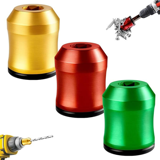 3PCS Magnetic Screw Ring, 3-in-1 Screwdriver Head Magnetic Ring,Screwdriver Head Magnetic Ring with Anti-Slip Design for Drill Tools, Mechanics, Carpenters, Household Repairs