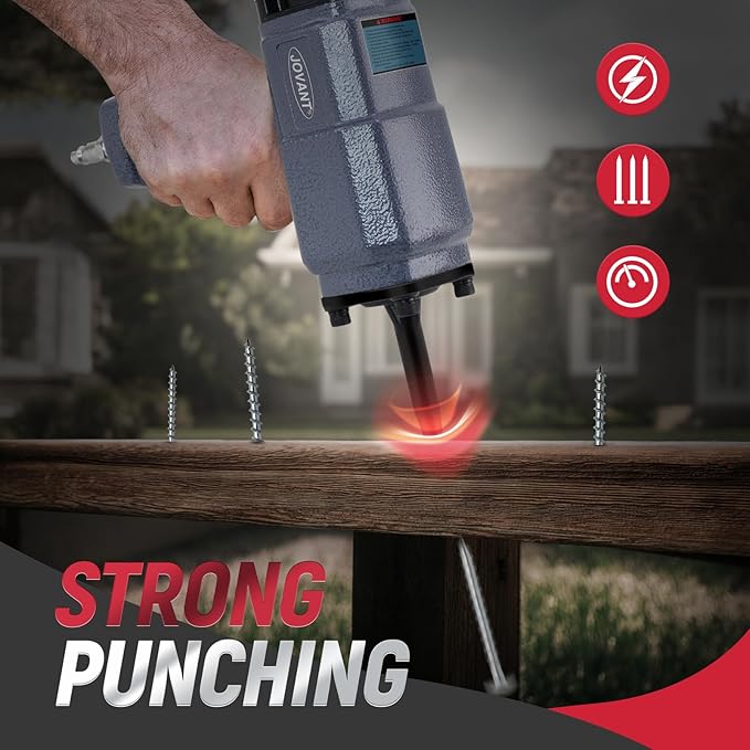 Air Heavy Duty Professional Air Punch Nailer/Nail Remover/Nail Puller. Pneumatic Nailer Removes 10-20 Gauge Nails, Black