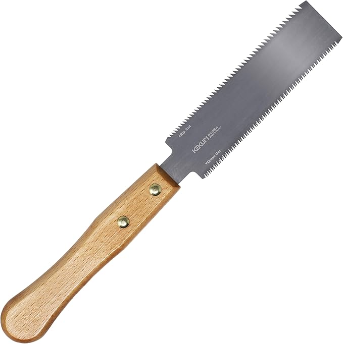 KAKURI Mini Japanese Pull Saw 5" - Ryoba Double Edge Handsaw for Woodworking, Craft, and Hobby - Made in Japan
