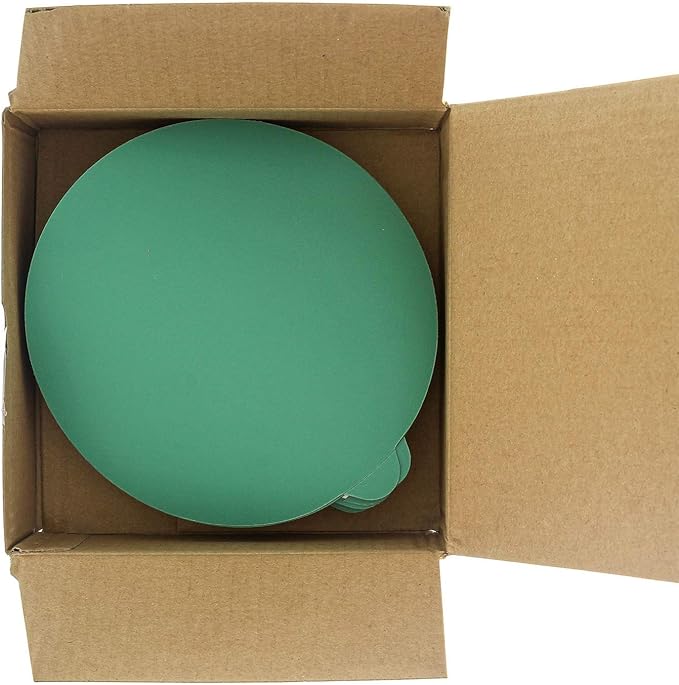 Dura-Gold Premium 5" Green Film PSA Sanding Discs - 500 Grit (Box of 50) - Film Back Self Adhesive Stickyback Sandpaper Discs for DA Sanders, Fast Cut Abrasive - Sand Automotive Paint Woodworking Wood