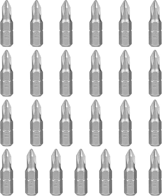 HPHOPE PH1 Screwdriver Bit Set, Phillips #1 Bits 1/4" Hexagon Bit (Length: 1", 25 Pack)
