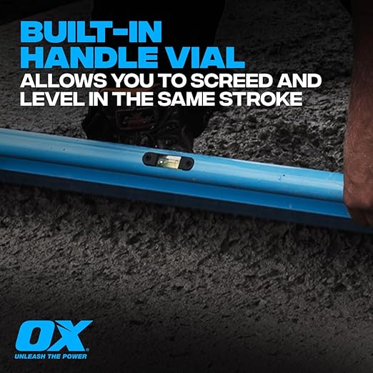 OX Tools Bundle of 3 Concrete Screeds 4' & 6' & 8' Screed | 48" Screed & 72" Screed & 96" Screed