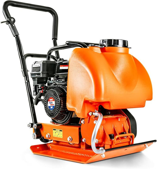 SuperHandy Plate Compactor Heavy Duty 7HP 4200lbs Impact Force - w/Water Tank for Concrete and Dirt