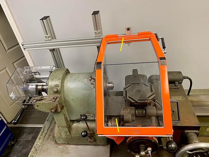 Hinged Lathe Guard for Hardinge HLV/Toolroom Lathes, 12??Wide, Interlocked Model. Part # LG-TR2-SK1 by ATS MACHINE SAFETY SOLUTIONS