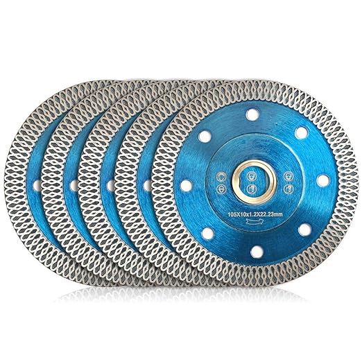 5Pcs/Lot 4" Super Thin Diamond Saw Blade Porcelain Tile Blade for Granite Marble Ceramic Wet or Dry Cutting (4"-5)