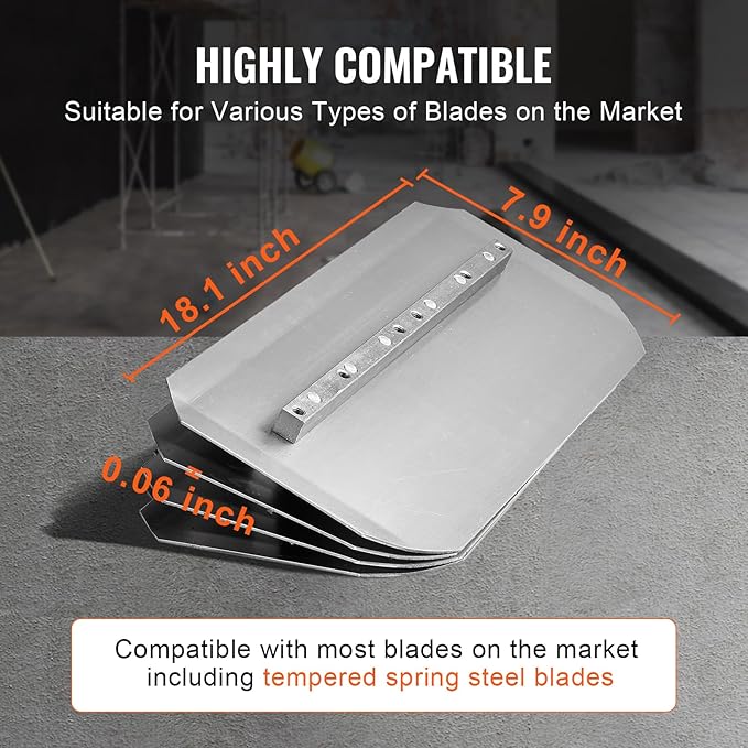 VEVOR Power Trowel, 46??Walk-Behind Cement Trowel with Float Pan, 14HP Gas-Powered Smooth Concrete Surface Finisher, Heavy Duty Commercial Screed Concrete Cement with Finishing Blade