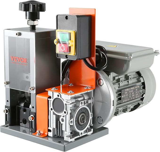 VEVOR Electric Wire Stripping Machine, 0.06''-1.18'' Automatic Wire Stripper, 180 W, 60 ft/min with Visible Stripping Depth Reference