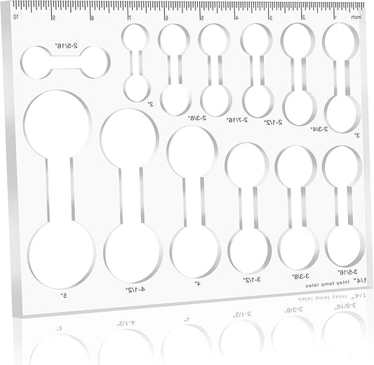Router Templates for Woodworking,Router Jig Dumbbell Inlay Templates Decorative,13-in-1 DogBone Router Templates(10 * 7.8 inches)