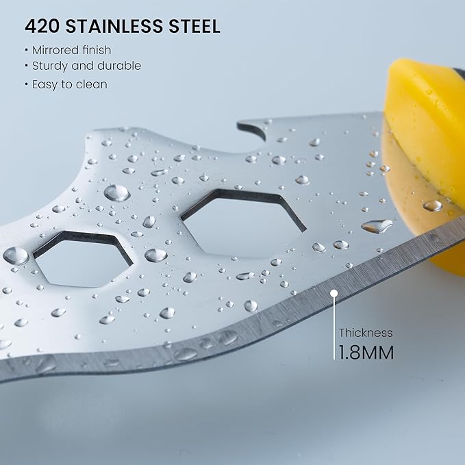 Voomey 12-In-1 Paint Scraper Tool, Multifunctional Putty Knife, Spackle Knife, Carbide Metal Scraper Used for Cleaning Paint Rollers, Removing Wall Cracks