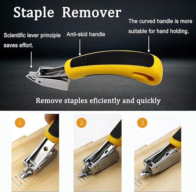 5pcs Upholstery Staple Remover Tool with Nail Puller Pliers Tack Puller Staple Puller, Nail Remover Tool for Furniture Floor Carpet Wall Wooden Case Photo Frame竊똝ipper Package.