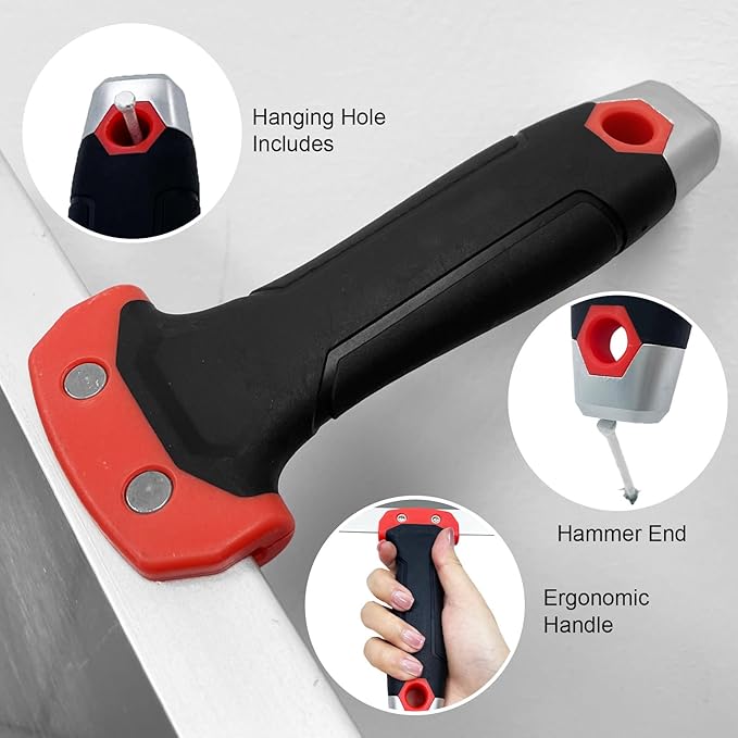 Drywall Taping Knife Set, 6 Pcs Stainless Steel Taping Knives Includes 6??8??10??12??14?? 3??Multifunctional Paint Scraper, Perfect Hand Tools for Drywall Joint Taping, Finishing and Patching