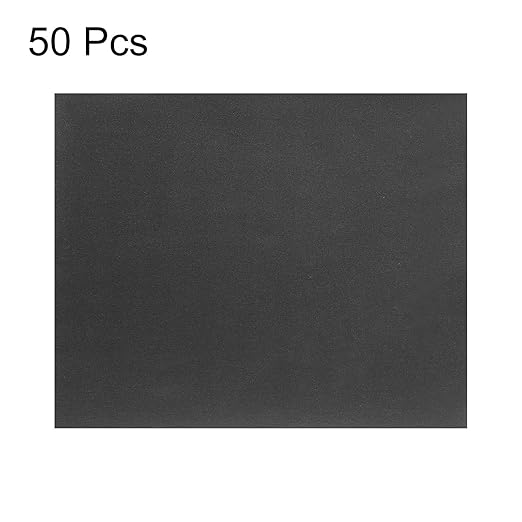HARFINGTON 50pcs Sandpaper 1000 Grit 9 x 11 Inch C-Weight Backing Silicon Carbide Abrasive Wet Dry Sanding Sheets for Wood Finishing, Metal Sanding, Automotive Polishing