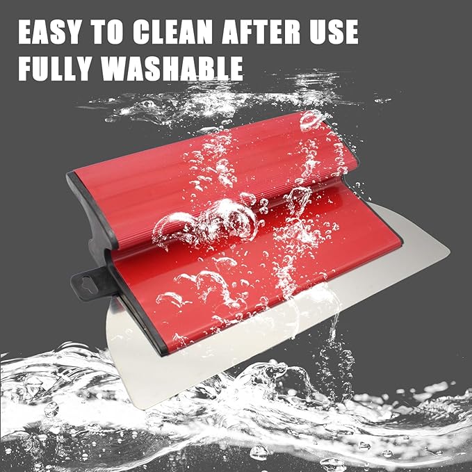 Drywall Skimming Blade 10 Inch, Smooth Finish, Precision 0.5mm European Stainless Steel Blade (Replaceable),Drywall Skimming Blade Tool for Drywall/Wallboard/Plasterboard
