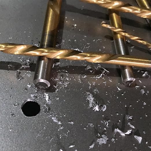 COMOWARE 13pcs Left Hand Drill Bit Set, SAE (1/16" - 1/4"), HSS M2 Drill Bit, 135째 Split Point, Titanium Nitride Coated, Reverse Drills Bits for Metal/Plastic/Wood, with Index Case