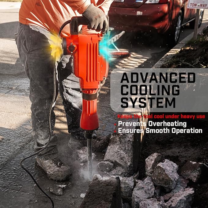 XtremepowerUS 2200W Electric Demolition Jack Hammer Concrete Breaker Punch Drill Chisel & Shovel Digging Bits w/Case