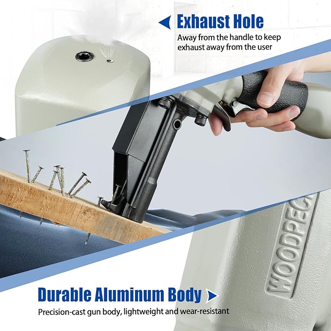WOODPECKER BD70 Pneumatic Nail Puller Nail Remover Tool, Heavy Duty Air Denailer Gun for Recycling Wood and Pallets