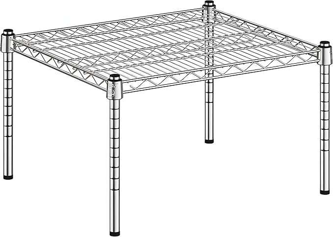 21" x 24" x 14" Chrome Wire Storage Shelf, Dunnage Rack, Commercial 1 Tier Small Shelf