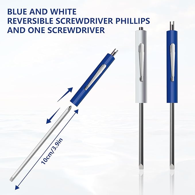 8pcs Pocket Screwdriver Set with 8 Synthetic Leather Case, Removable Screwdriver Pen, Magnetic Slotting, Valve Core Tool Mini Screwdriver with Dual Bits.