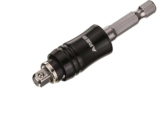 ARES 70034 2-in-1 Socket Bit Holder - Holds 1/4-Inch Drive Sockets and Bits - Quick Change Mechanism - Easy Switching Between Bits and Sockets