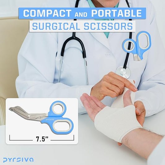 Trauma Shears ??7.5" Titanium-Coated Stainless Steel Bandage Scissors for Nurses, EMTs & Doctors | Professional Medical Shears for First Responders & Wound Care