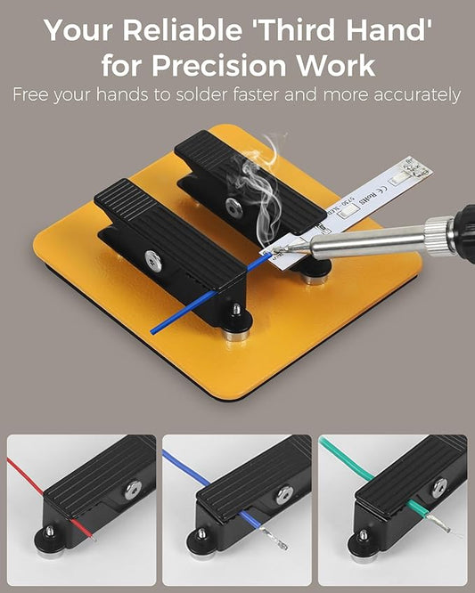 Magnetic Helping Hands Clamp Metal, Adjustable Third Hand Soldering Holder Stand For Small Electronics, Hobby DIY, Craft, Jewelry, PCB Repair Solder Aid Station