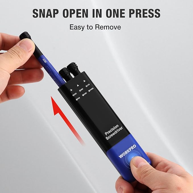 WORKPRO 6-Piece Precision Screwdriver Set, 12 Sizes Double-Ended Small Screwdrivers with Phillips, Slotted, Pentalobe and Torx Tips, Mini Screwdriver for Eyeglasses, Watches, Computers and Phones