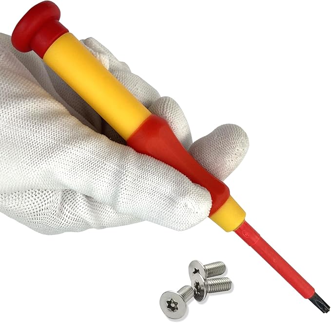 WEDO Insulated Torx Precision Screwdriver, Star Screwdriver, Professional Torx Screwdriver, VDE 1000V, Size 3.0횞152mm, T10*50mm, CR-V Steel, IEC 60900