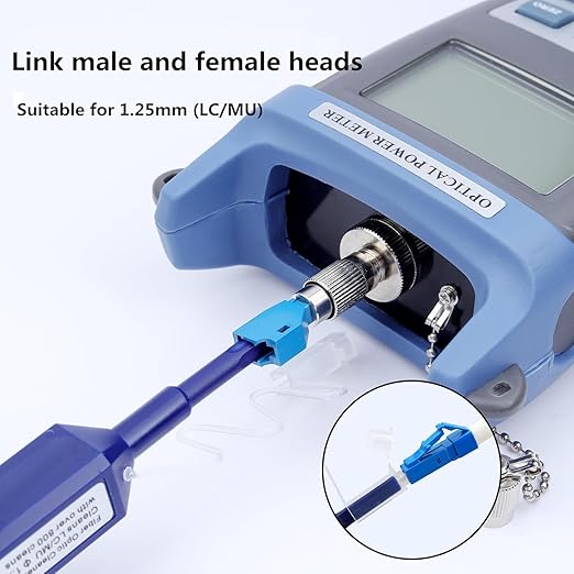 Zenithra Fiber Optic Cleaner,2PCS Fiber Optic Cleaning Pen 1.25mm Ferrules LC/MU FTTH Connector Cleaning Tools with 800+ Times