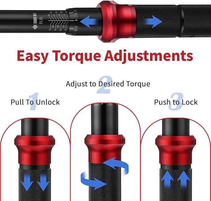 AEROFORCE 3/8-Inch Drive Torque Wrench竊?0-80 lb.ft / 13.6-108.8 Nm),72 Tooth Dual Direction Reversible Ratchet, Dual Range Scales, Precision Calibrated for Bike, Motorcycle and Car Repair