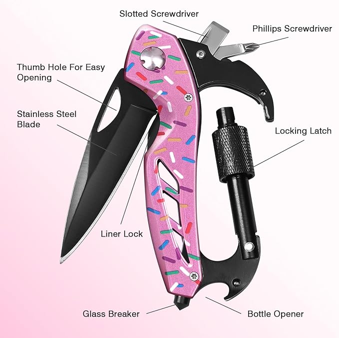 Multitool knife, Gifts for Women Wife (Donut)