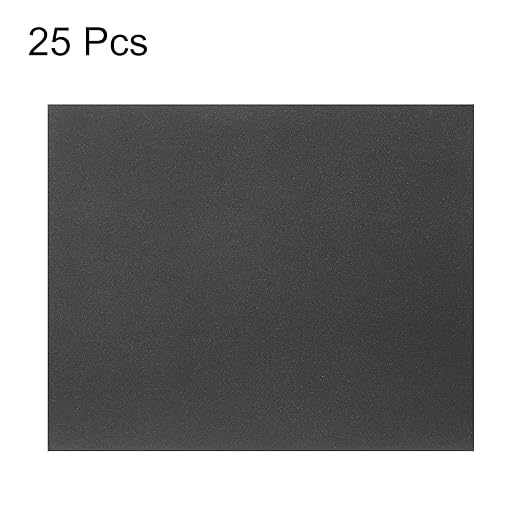 HARFINGTON 25pcs Sandpaper 800 Grit 9 x 11 Inch C-Weight Backing Silicon Carbide Abrasive Wet Dry Sanding Sheets for Wood Finishing, Metal Sanding, Automotive Polishing