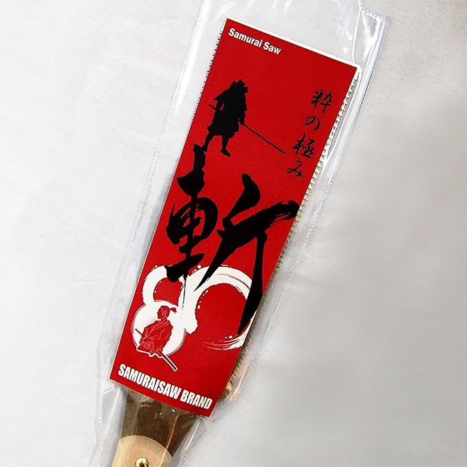 Samurai Ryoba Japanese Pull Saw - 7.5 Inch (19cm) Double Edge Flush Cut Saw for Woodworking