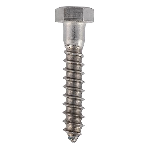 3/8 x 2-1/2 Stainless Lag Bolt (25-Pack) 18-8 Stainless Steel, Heavy Duty Hex Wood Lag Screw, ASME B18.2.1 Commercial/Industrial Grade by Makers Bolt
