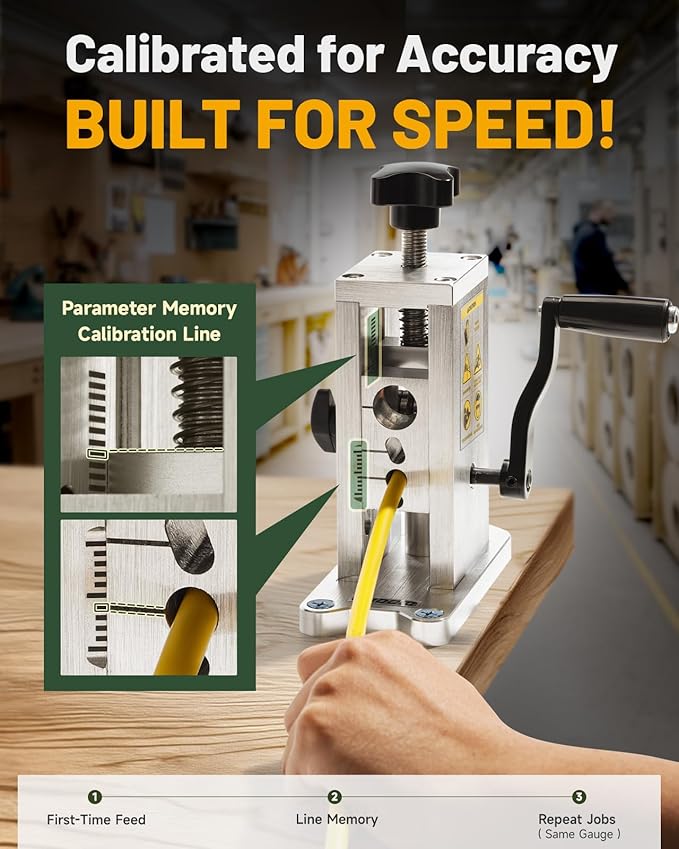 SMOQIO Wire Stripper Machine, 0.08" to 0.79" Scrap Wire Stripping, Manual/Drill-Powered Copper Stripper, Gift for Electricians and DIY with Clear Instruction