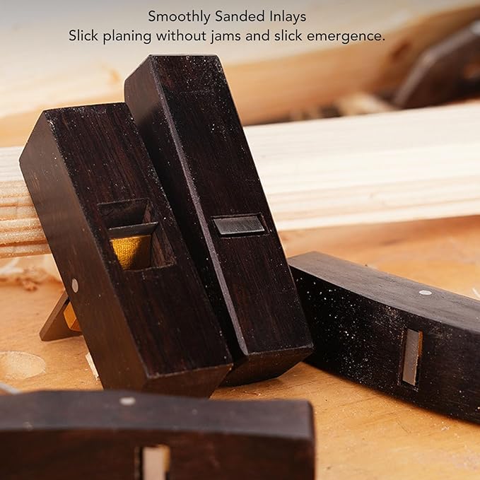 Wood Plane, 2.95x0.55in Small Hand Plane, Ebony Small Trimming Planer, Flat Bottom Hand Planing Tool for Carpenter Trimming, Chamfering, Planing, DIY Wood Cutting