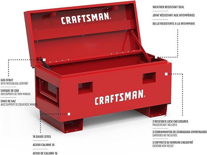36" Craftsman Jobsite Box in Red
