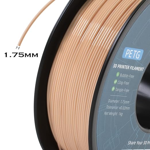 Geeetech PETG Filament 1.75mm, 1 KG (2.2lbs) Spool 3D Printer Filament, High-Toughness, 짹0.02mm Accuracy, Neatly Wound & Moistureproof, Non-Clogging Non-Stringing, Fits Most FDM Printers (Skin)