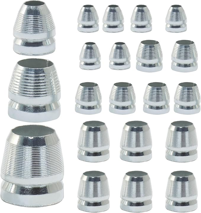 Waziaqoc 21 Pcs Safety Round Handle Wedges, Round Axe Handle Wedge, Hammer Handle Steel Wedge Mauls Handle Wedge Kit for Axe Claw Hammer Sledge (0.31/0.39/0.47 Inch)