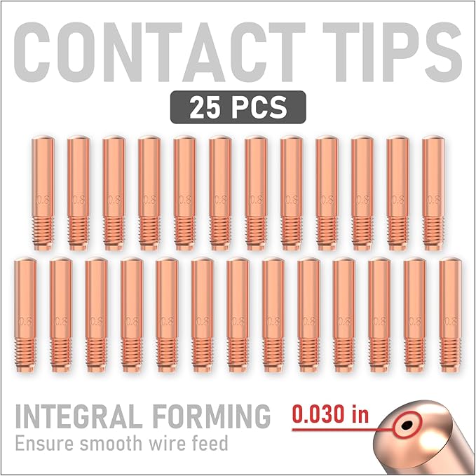 YESWELDER 25pk Contact Tip 000-067 (0.030") MIG Welding Tip for Miller Millermatic M-10 M-15 M-25 M-40 M-100 M-150 Hobart H-9 H-10 MIG Torch