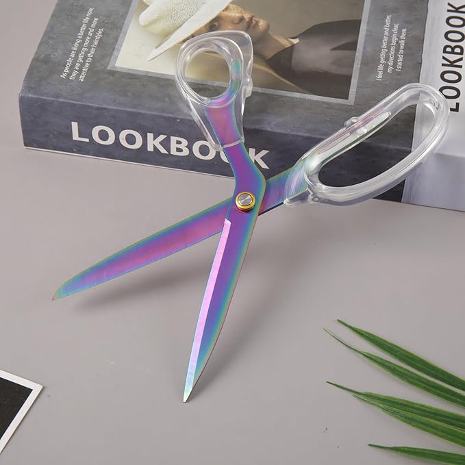 Acrylic Scissors, 9??Ultra-Sharp Titanium Coated Blades and Sharp All-Purpose Scissor, Sewing Scissors, Office Scissor, Comfortable Handle Design, Versatile Usage