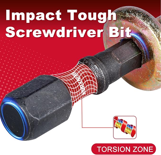Impact Pozi Screwdriver Bits Set,90 Pcs 1" Magnetic (PZ1/PZ2/PZ3) S2 Steel Multi Driver Bits and 1Pcs Bit Holder with Storage Colorful Box