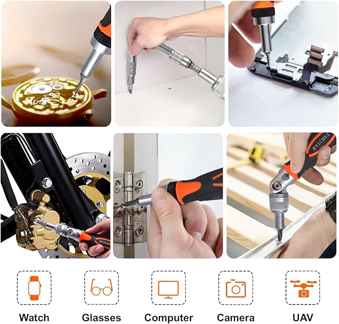 Ratcheting Screwdriver Set, 68 in 1, Sockets & Bits, Magnetic Screwdriver Kit with Extension Shaft, Repair Tool for PC, Xbox, Bike, Motorcycle, Car, DIY