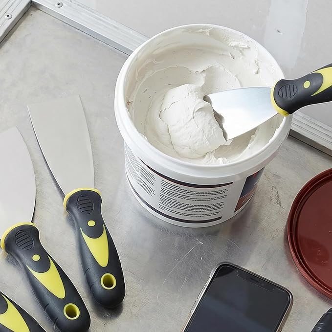 20PCS Putty Knife Set, 2 Inch and 4 Inch Stainless Steel Spackle Knives with Non Slip Handles, Metal Knife Scrapers for Drywall Finishing, Plaster Scraping, Decals, and Wallpaper