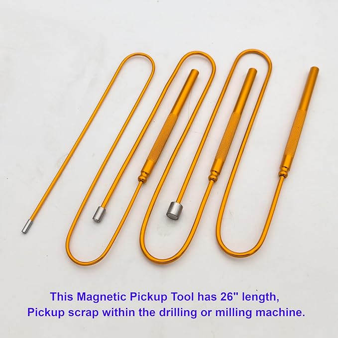 Flexible Magnetic Pickup Tool Set,3 Pack, 4mm Magnet,7mm Magnet Magnet Stick, 26" Bendable Extension Magnetic Pickup 0.5lb, 2lb, 5lb