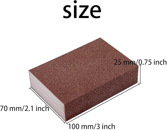 220 Grit Wet Dry Sanding Sponge Buffing Diamond Polishing Pads Hand Sanding Tool 6pcs