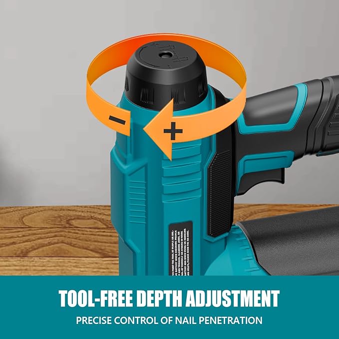 ALLOYPOWER 2 in 1 Cordless Brad Nailer/Electric Stapler with 2.0Ah Battery and Charger,1000pcs Nails and 500pcs Staples Included for Home Improvement & Woodworking