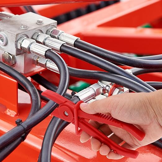 uxcell Hose Clamp Pliers, 7.3" Hose Pinch Off Pliers Plastic Straight Line Pinch Clamps Plier for 0-1.5 Inch Width Automotive Radiator Fuel Brake Gas Lines, Red